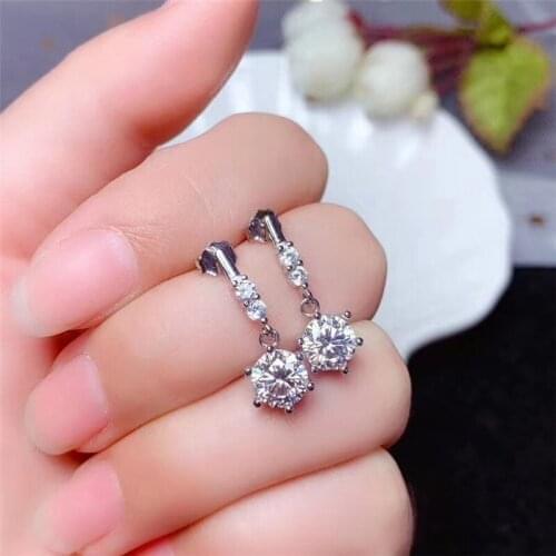 Huitan Dainty Dangle Earrings for Women Dazzling White CZ Fancy Girls Daily Wearable Fashion Versatile Ear Rings Party Jewelry