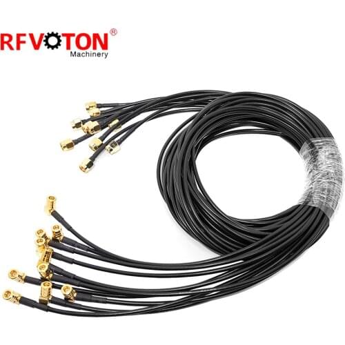 Free shipping 10Pieces rf pigtail cable SMA male to SMB female right angle for LMR100 Cable Assembly