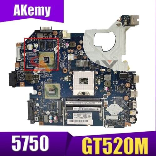 Akemy Laptop motherboard For ACER Aspire 5750 5750G GT520M Mainboard P5WE0 LA-6901P MBBYL02001 HM65 N13M-GE3-A1