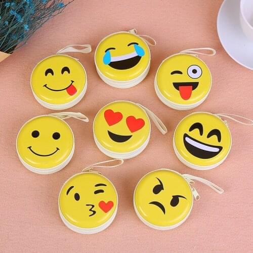 Mini zipper female earphone SD card storage bag box portable round box cartoon cute coin bag children gift coin storage bag
