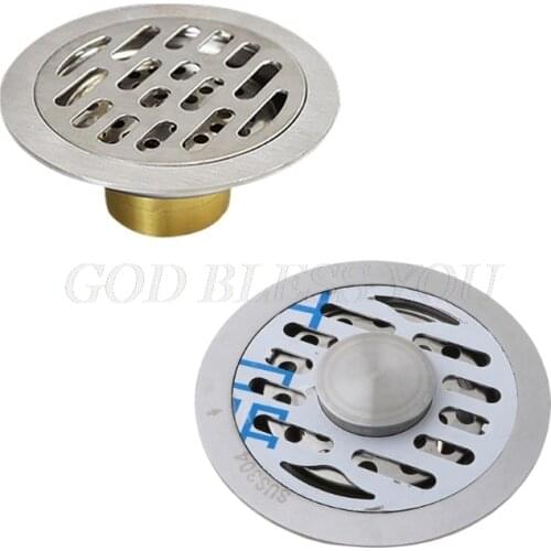 Stainless Steel Insert Round Floor Waste Bathroom Shower Room Floor Drain Fast Drainage Odor-resistant Invisible Floor Drain