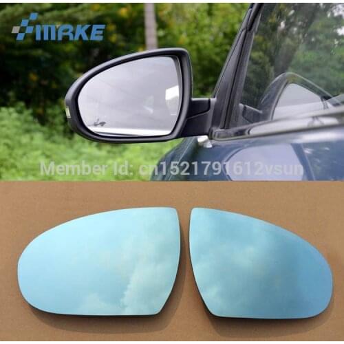 SmRKE 2Pcs For Hyundai Tucson Rearview Mirror Blue Glasses Wide Angle Led Turn Signals light Power Heating