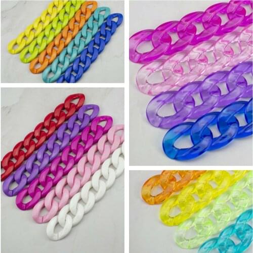 1.0 Meter 31mmX39mm New Acrylic Necklace Strands Parts Linked Bag Chains Women Jewelry DIY Accessories Glasses Chains Componen
