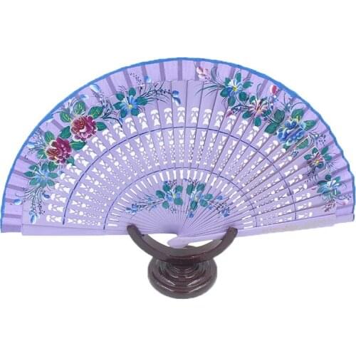 100pcs Folding Fans Hollow Lace Spanish Dance Wedding Hand Fan Folding Held Flowers Fans Decorative 2020 Colorful Dropshipping