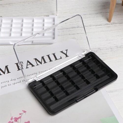 2PCS 24 Grids Empty Refillable Container Case Makeup Palette for Beauty Cosmetic Lipstick Lip Balm Eyeshadow Blusher White Black
