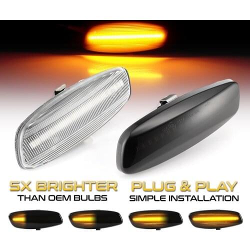 Dynamic LED Side Marker Light Signal Blinker For Citroen C4 Coupe Picasso C3 C5 X7 DS3 DS4 Peugeot 3008 308 207 5008 Partner RCZ
