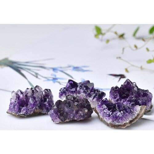 Amethyst Rough Stone Ornament Purple Water Block Flower Cluster Crafts Specimen Home For Gift Giving Decoration Amethyst U5G7