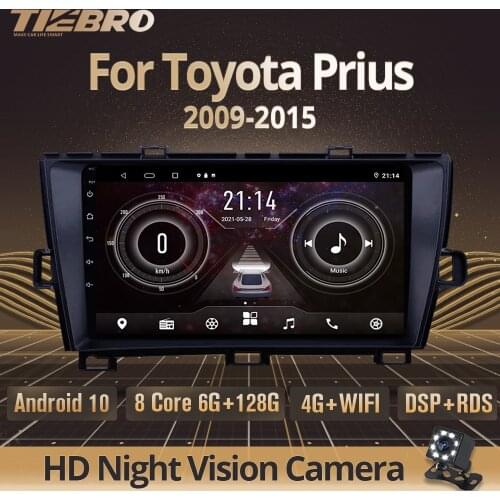 TIEBRO 2DIN Android10.0 Car Radio For Toyota Prius RHD 2009-2015 Stereo Receiver GPS Navigation Auto Radio Car Multimedia Player