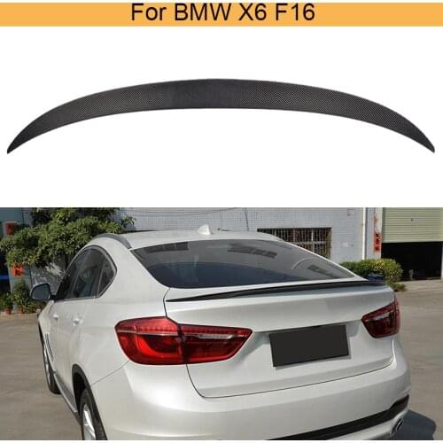 Carbon Fiber rear Trunk Spoiler wing for BMW X6 F16 M Sport M Tech 2015 2016 2017