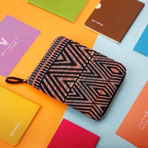 Kinbor Zipper Hand Notebook Creative Multi-Function Schedule Notebook Stationery Hand Account Bag A6 Inner Core