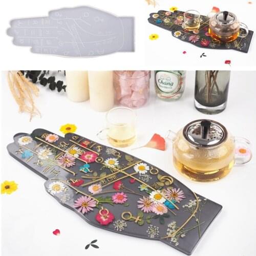 Large Hand Epoxy Resin Mold Coaster Tray Constellation Silicone Mold Casting DIY Serving Board for Art supplies Home Decoration