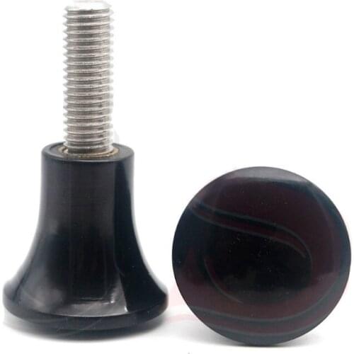 2pcs M12 mushroom type screws bolts round head bakelite adjustment knob handle screw bolt black color 16mm-80mm length