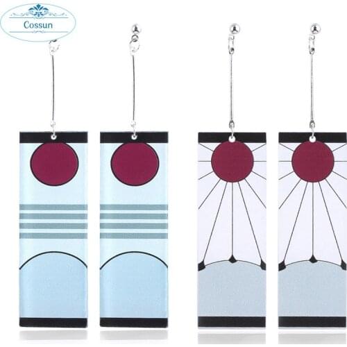 COSSUN Hot Anime Demon Slayer Kamado Tanjirou The Same Earring Cosplay Props Accessories