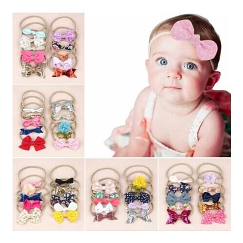 Baby Accessories 10pcs/Sets Infant Kids Baby Girls Women Elastic Headband Nylon Headwear Hair band Headdress Photo Props