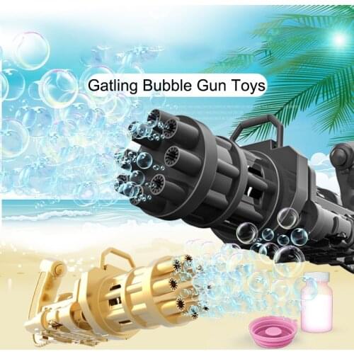 Kids Automatic Gatling Bubble Gun Toys Summer Soap Water Bubble Machine Electric Bubble Machine For Children Gift Toys