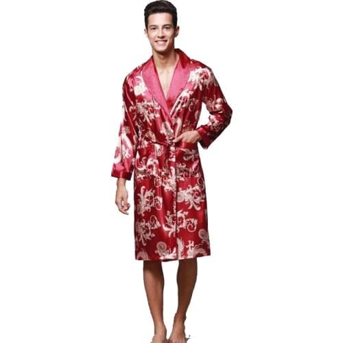 DIDUQIPAO Men's Silk Robes