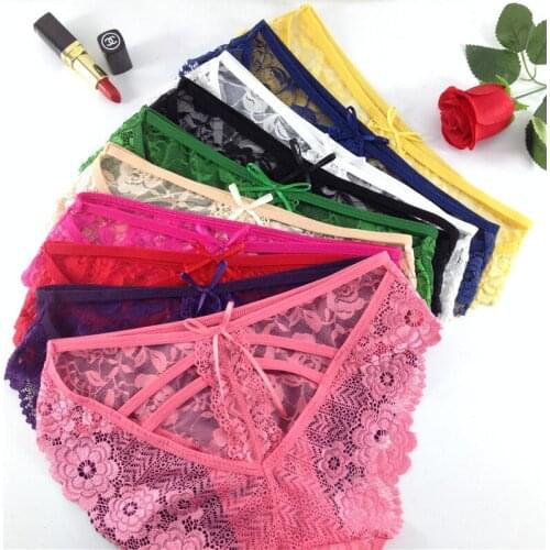 Jian Peng Seamless Lace Sexy Net Yarn Panties Low waist within Temptation Underwear Women Lace Embroidery Transparent Panties