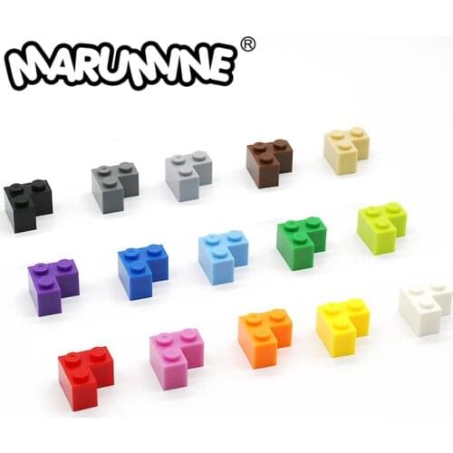 Marumine 2x2 Corner Bricks 50PCS 2357 Cube Classic Building Blocks Creator Toys MOC Construction Set Compatible Major Brand