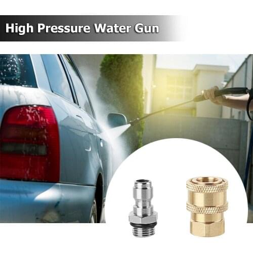 Stainless Steel 1/4" High Pressure Quick Connector Car washer Adapter Water Gun Hydraulic Couplers Couplings Auto Washing