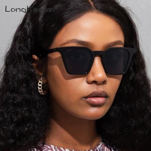 New Fashion Womens Leopard Sunglasses Vintage Leopard Oversize Square Sun Glasses Female Classic Cat Eye Eyewear Gafas De Sol