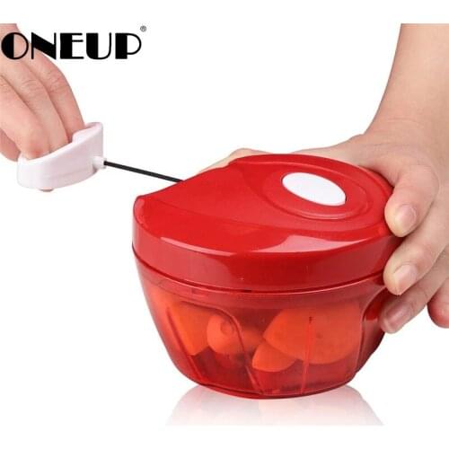 ONEUP Manual Food Chopper Processor 2020 Hand Pull Portable Vegetable Chopper Fruits Garlic Cutter Meat Crusher Kitchen Tools
