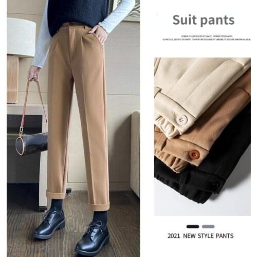 Shzxssfy Women's Straight Trousers