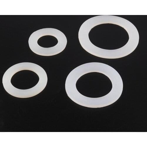 50pcs Silicone Gasket High Inner DIa 21/26/33/41mm Temperature Resistance Sealing Ring for Male Thread Leakproof Washer