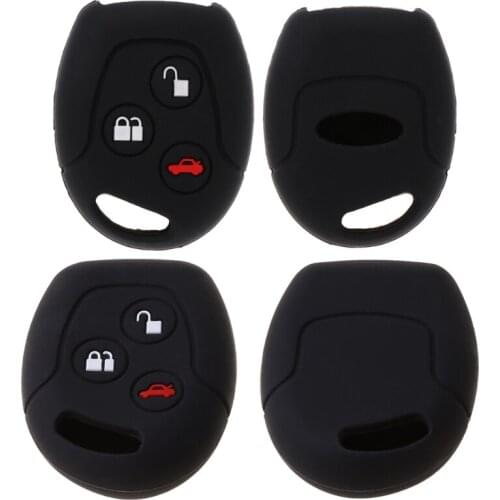 Silicone Car Remote Key Fob Case Shell 3 Buttons For Ford Mondeo Fiesta Focus 40GF