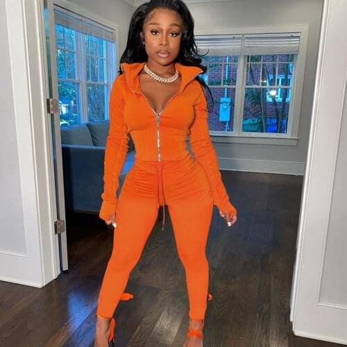 Autumn Winter Long Sleeve Tracksuit Women Sportwear Zipper Two Piece Set Top and Pants Matching Sets 2 Piece Joggers Sweat Suits