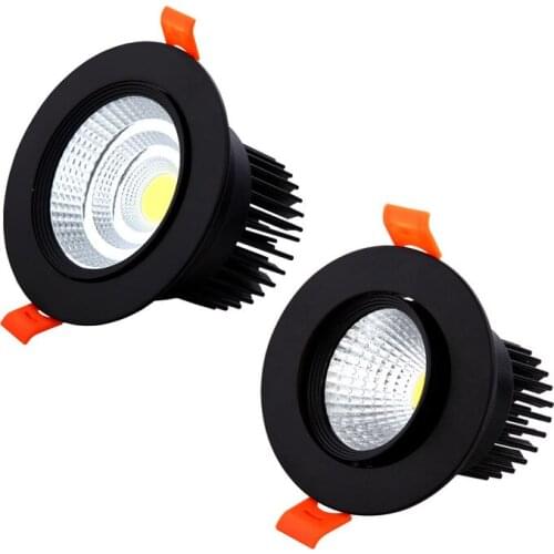 LED Dimmable COB Spotlight Ceiling Lamp AC85-265V 5W 7W 9W 12W 20W 30W Aluminum Recessed Downlights