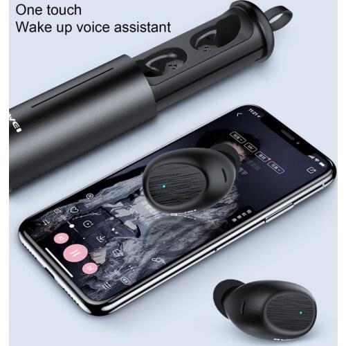 T55 Bluetooth Digital Display Earphone TWS 5.0 IPX4 Waterproof Touch Control Mini Wireless Earbuds Auto Paring for Phone Call