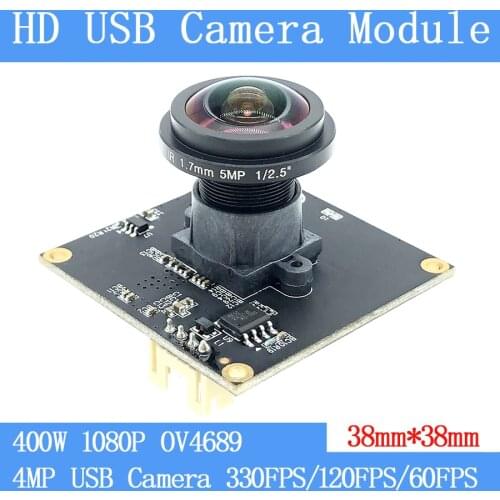 Plug Play HD 1080P 330FPS Webcam 4MP Wide Angle 170° OTG UVC USB Camera Module for Android Linux Windows