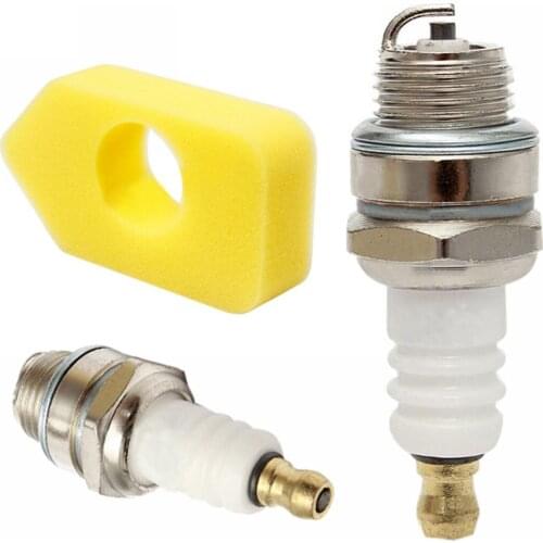 Lawn Mower Air Filter + Spark Plug For 698369 4216 5088 5088K Yellow & Silver