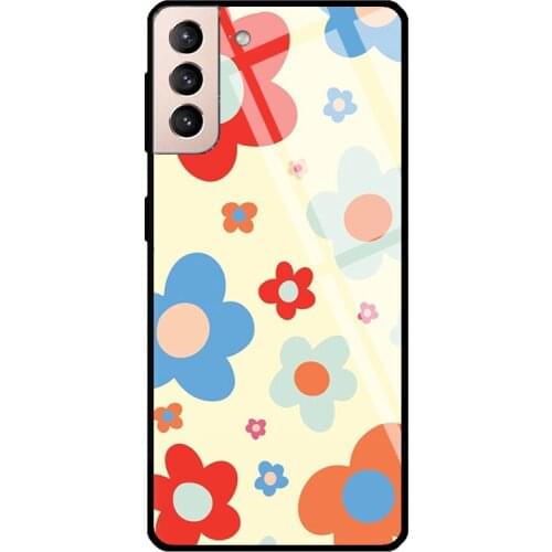 Daisies bright Tempered Glass Case For Samsung Galaxy S21 Ultra Note 20 S8 S9 S10 Note 10 Plus S20 FE