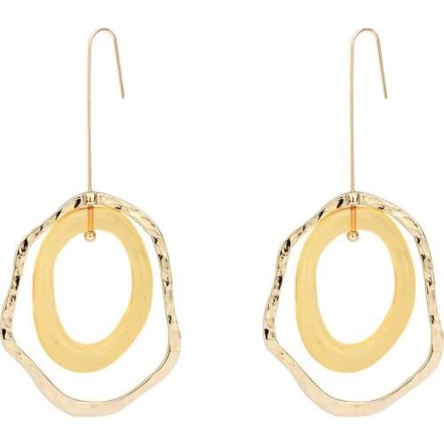 2020 Women Acrylic Minimalist Earrings Charm Irregular Circle Geometry Pendant Statement Earring Jewelry Pendientes Brincos