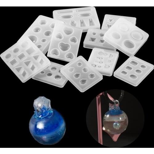 1pcs UV Resin Jewelry Liquid Silicone Mold Geometry Beads Resin Molds For DIY Jewelry Making Finding Molds Accessories