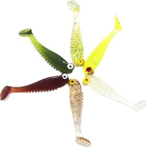POETRYYI 1pcs Worms Fishing lure Jig Wobblers Soft bait 5.5cm 1.2g Artificial Silicone bait Bass Swimbait Pesca Fishing Tackle