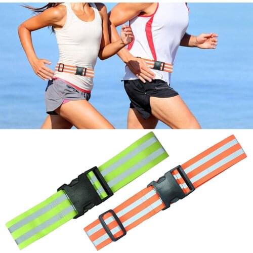 1Pc High Visibility Reflective Waist Support Comfortable Washable Safety Security Belt For Night Running Walking Biking #281854
