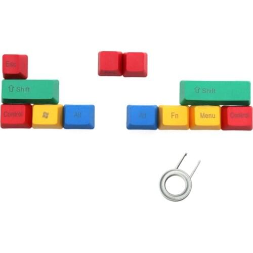 10 Keys RGBY Colorful keycap Blank/Top/Side Printed PBT Keycaps for USB Mechanical Keyboard DIY Replacement