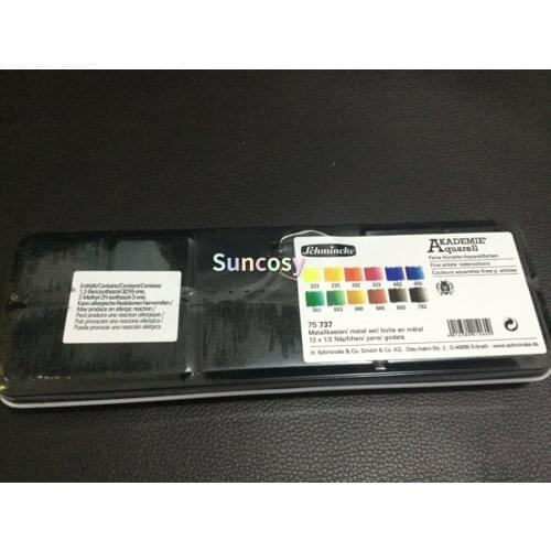 12 color SCHMINCKE Akademie - 2018 Christmas Ltd Edition Watercolor Paint Travel Set, model paint set artist painting supplies