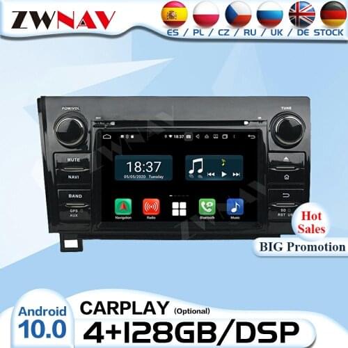 128G Din Carplay Android 10 Radio Receiver For Toyota Sequoia Tundra 2010 2011 2012 Audio Stereo Video Player CAR GPS Head Unit