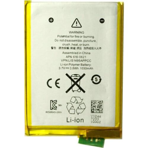 1x 1030mAh 616-0621 / LIS1495APPCC Internal Replacement LI-ion Battery For iPod Touch 5th 5 5g Generation Batteries