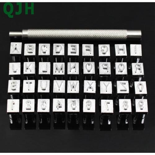 36Pcs/set Alphabet Letters & Number Stampers Set 3mm/6mm Steel Punch Metal Letter Punching Leather Tools for DIY Leather Craft
