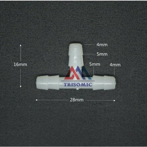 4MM T tpye equant Connector Equal Tube Joiner Material PE Plastic Fitting Fish Tank Airline Aquarium