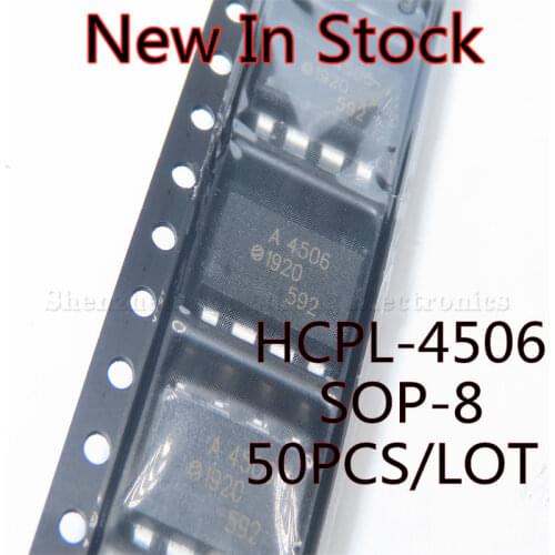 50PCS/LOT A4506 HCPL-4506 SOP-8 High speed optocoupler