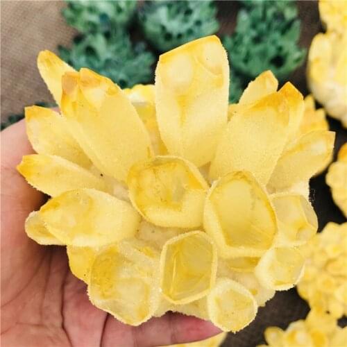 400-1200g Natural Yellow Ghost Phantom Quartz Crystal Cluster Healing Specimen home decoration office living room crystal decora