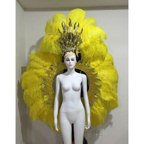 Latin dance Samba accessories Fashion exquisite headdress feathers Delicate dance shows accessories Samba clothing