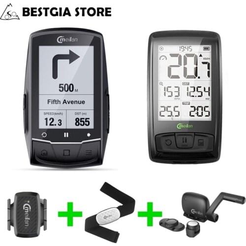 Meilan M1 M4 Wireless Bluetooth4.0 Bicycle Computer Bike Odometer Speed/Cadence Sensor+Chest Heart Rate Monitor Cycling Computer