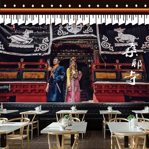 Buddhism Temple Tapestry Tibet Styles Colorful Wall Carpet Home Decoration Large Blanket