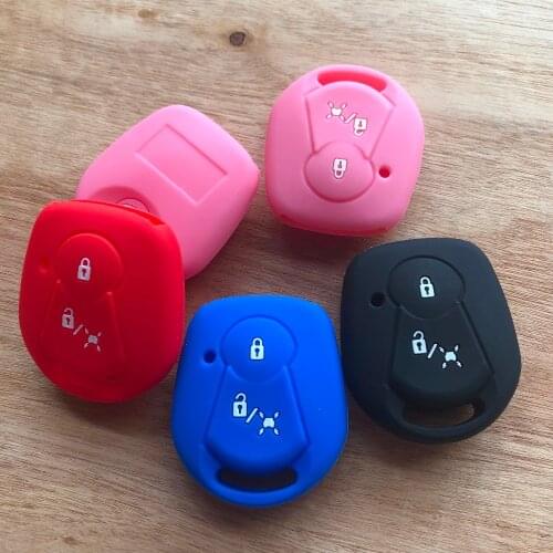 2 Button Remove Key Case Shell Fob Styling Cover Holder For SSANGYONG ACTYON KYRON REXTON Silicone Fob Cap Case